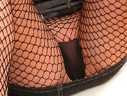 fishnet upskirt close-up